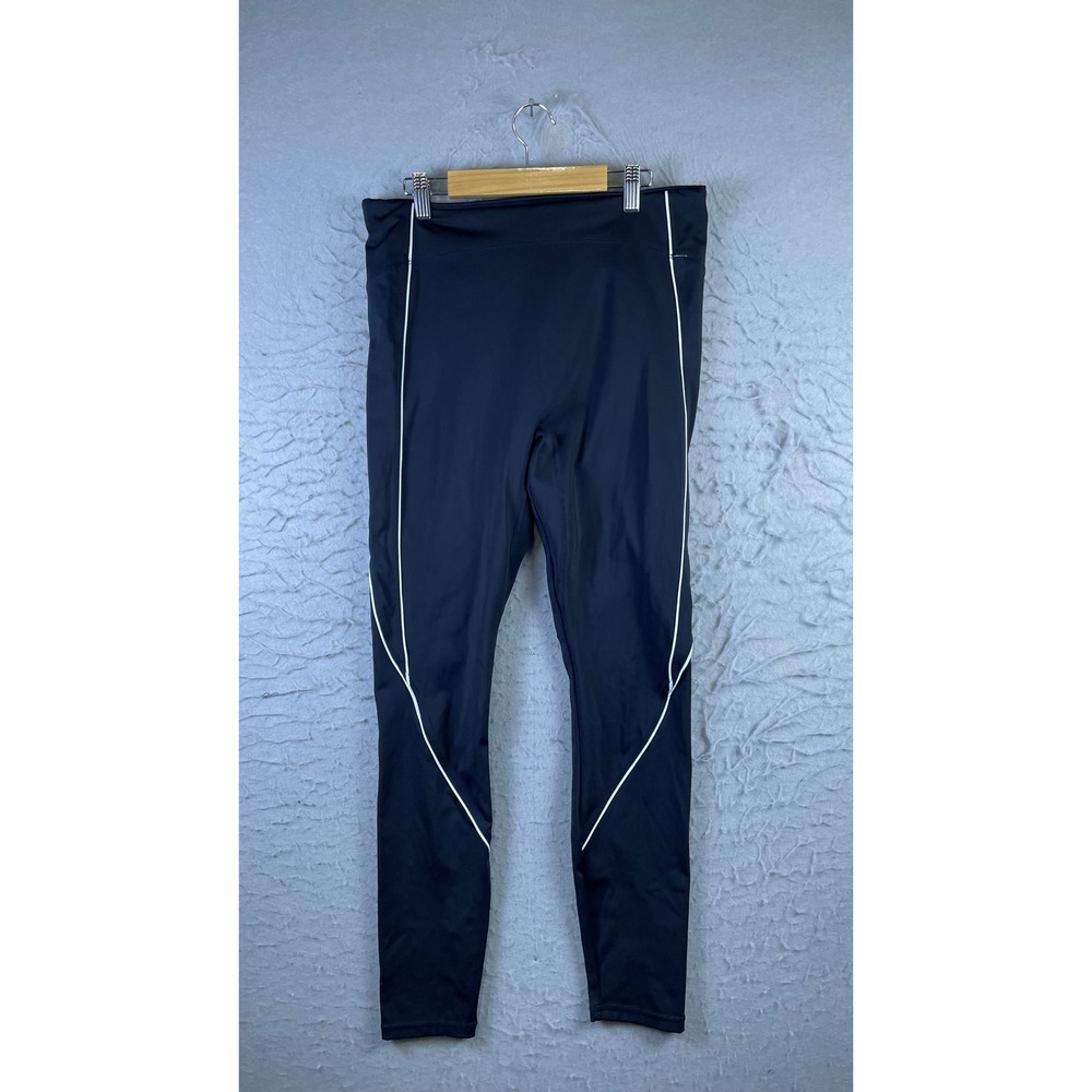 Fabletics Leggings Women Large Black Excellent Piping High Rise Athletic